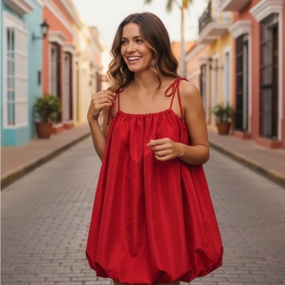 Old Navy Dresses & Skirts - 🔘Red bubble mini dress